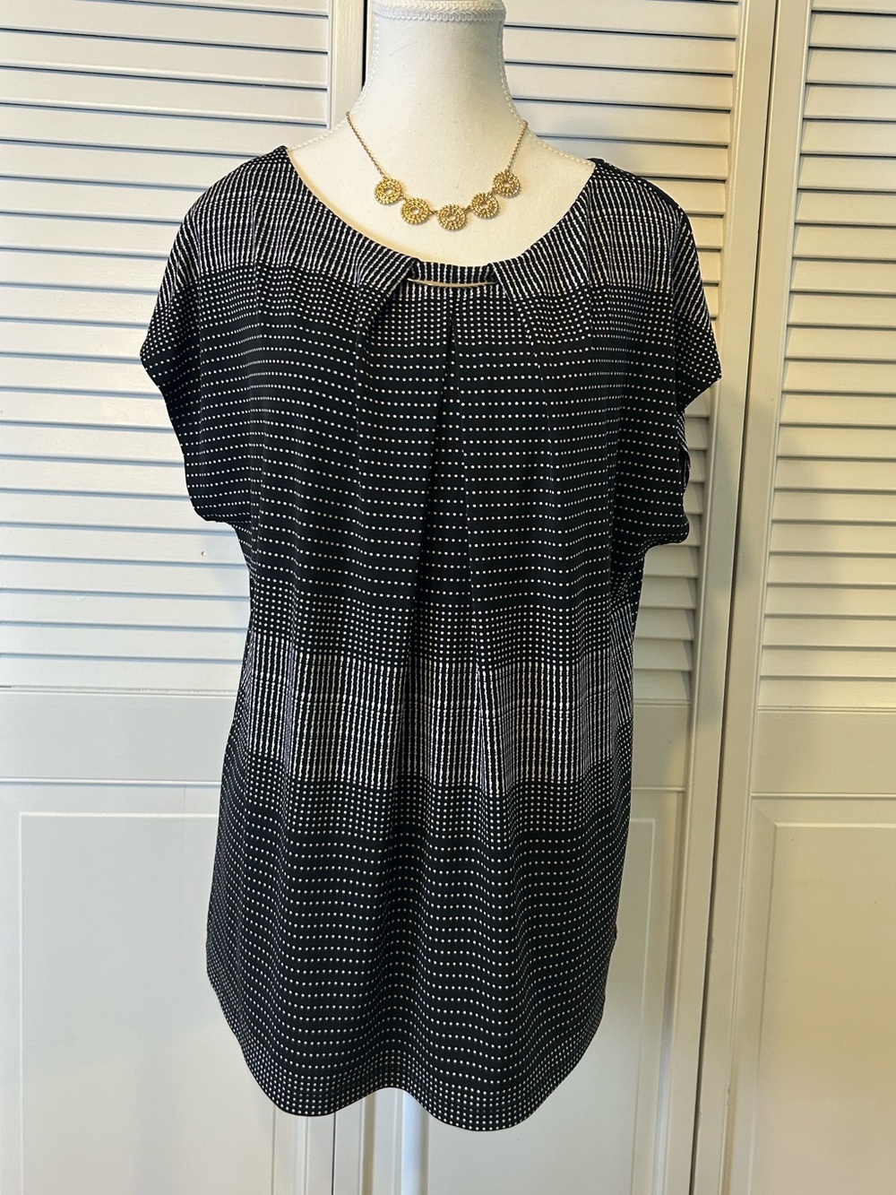 Liz Claiborne Cap Sleeve Blk/White XL NWOT Career